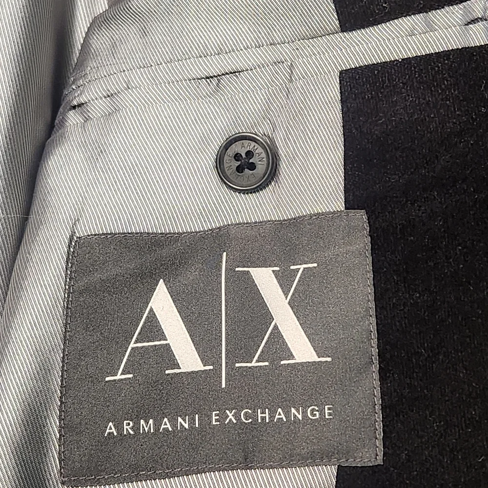 Armani Exchange Black Velvet Formal Blazer Jacket Men's L Party Evening Wear